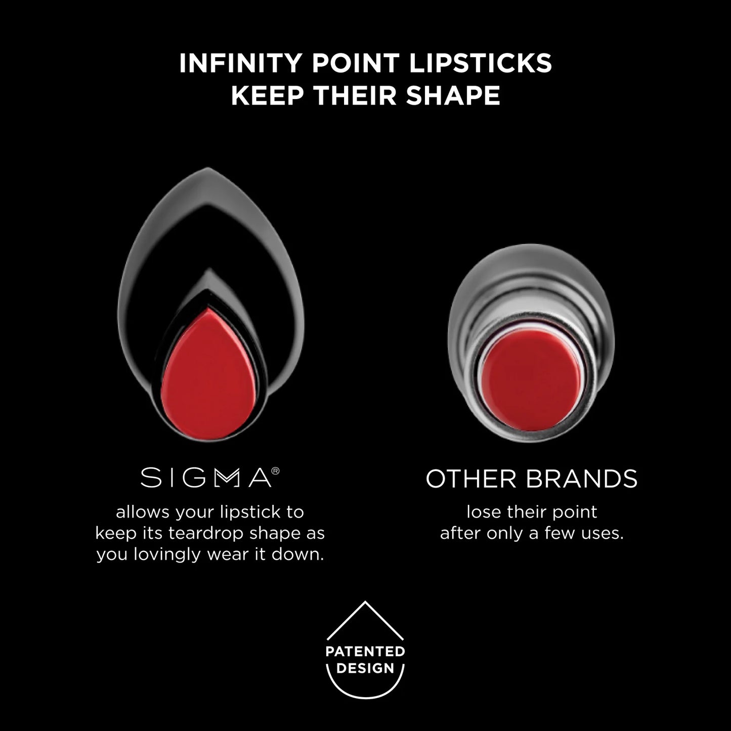 Infinity Point Lipstick (various shades available.)