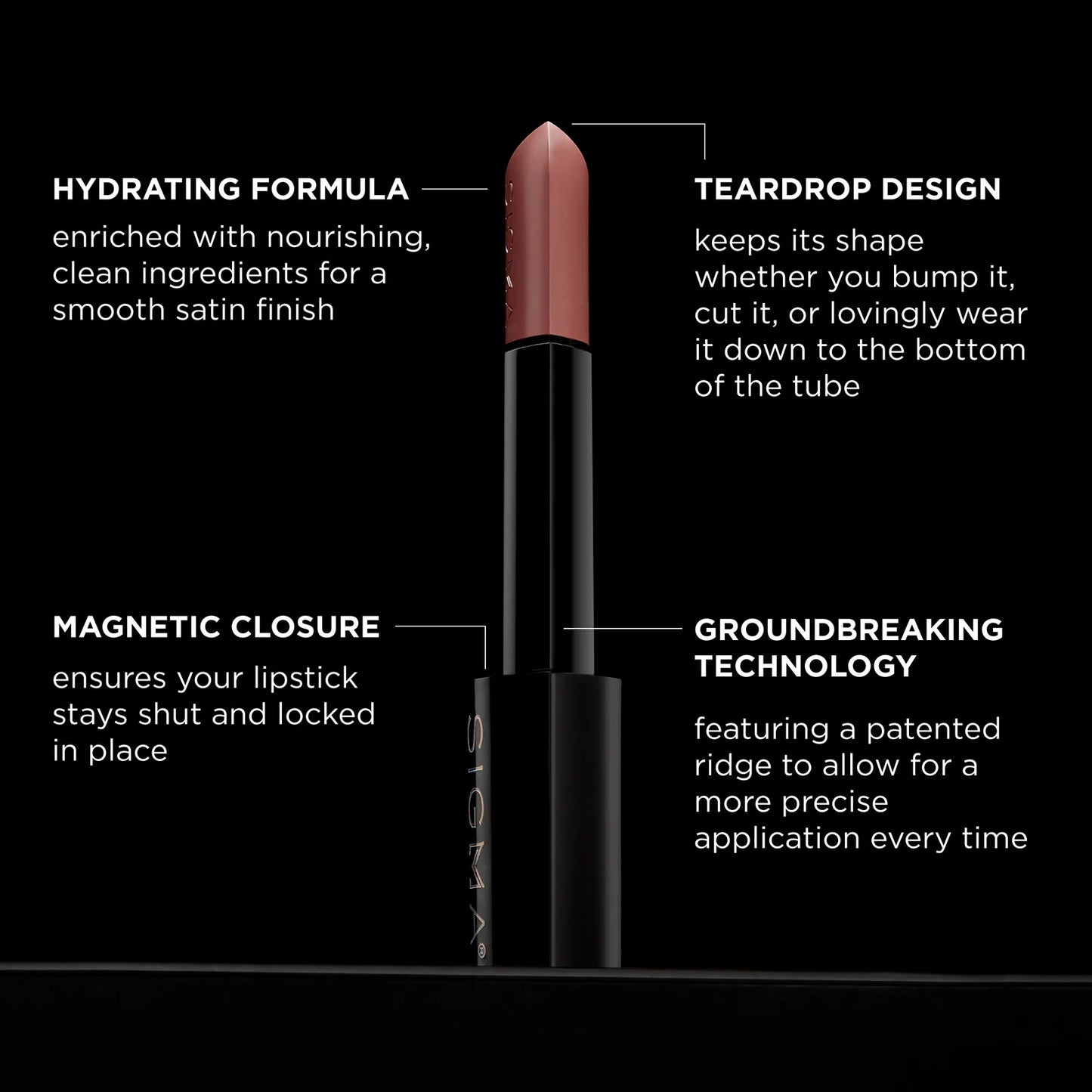 Infinity Point Lipstick (various shades available.)