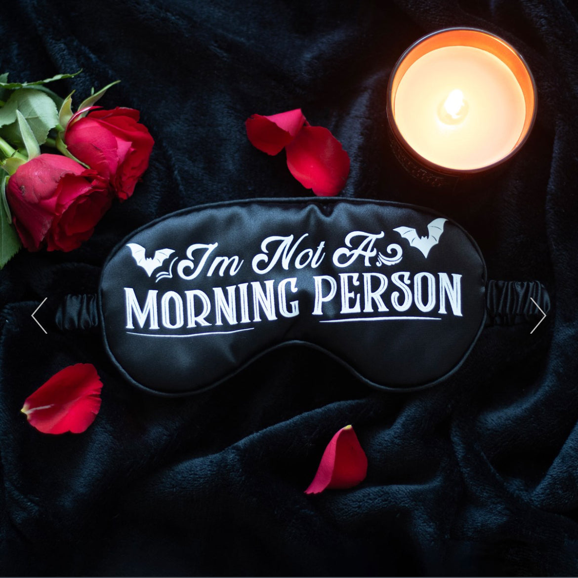 “I’m not a morning person” Satin Sleep Mask