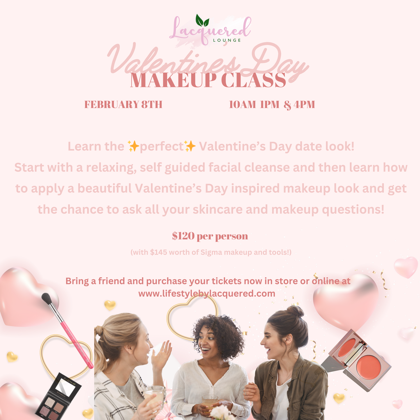 Valentine’s Day Makeup Class