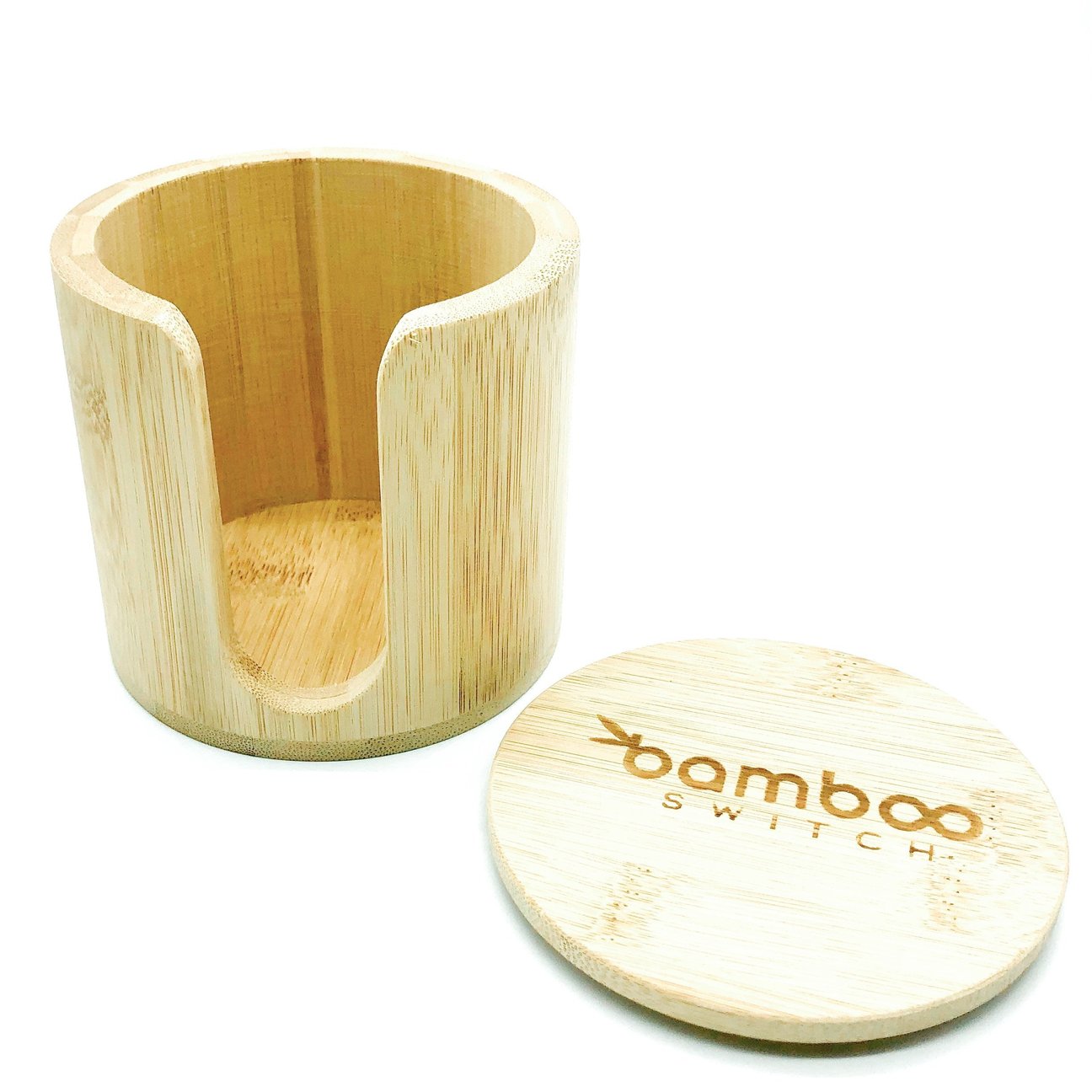 Bamboo Facial Rounds Holder